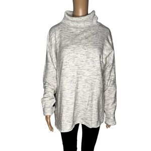 RD style women long sleeve gray turtleneck sweater size XL